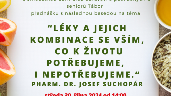 “Léky a jejich kombinace se vším, co k životu potřebujeme i nepotřebujeme“